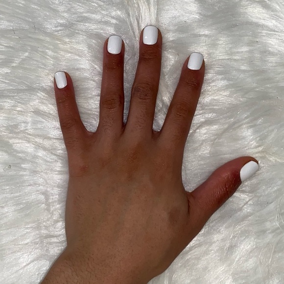 10pcs Extra Short Square White Press on Nails - Picture 1 of 9